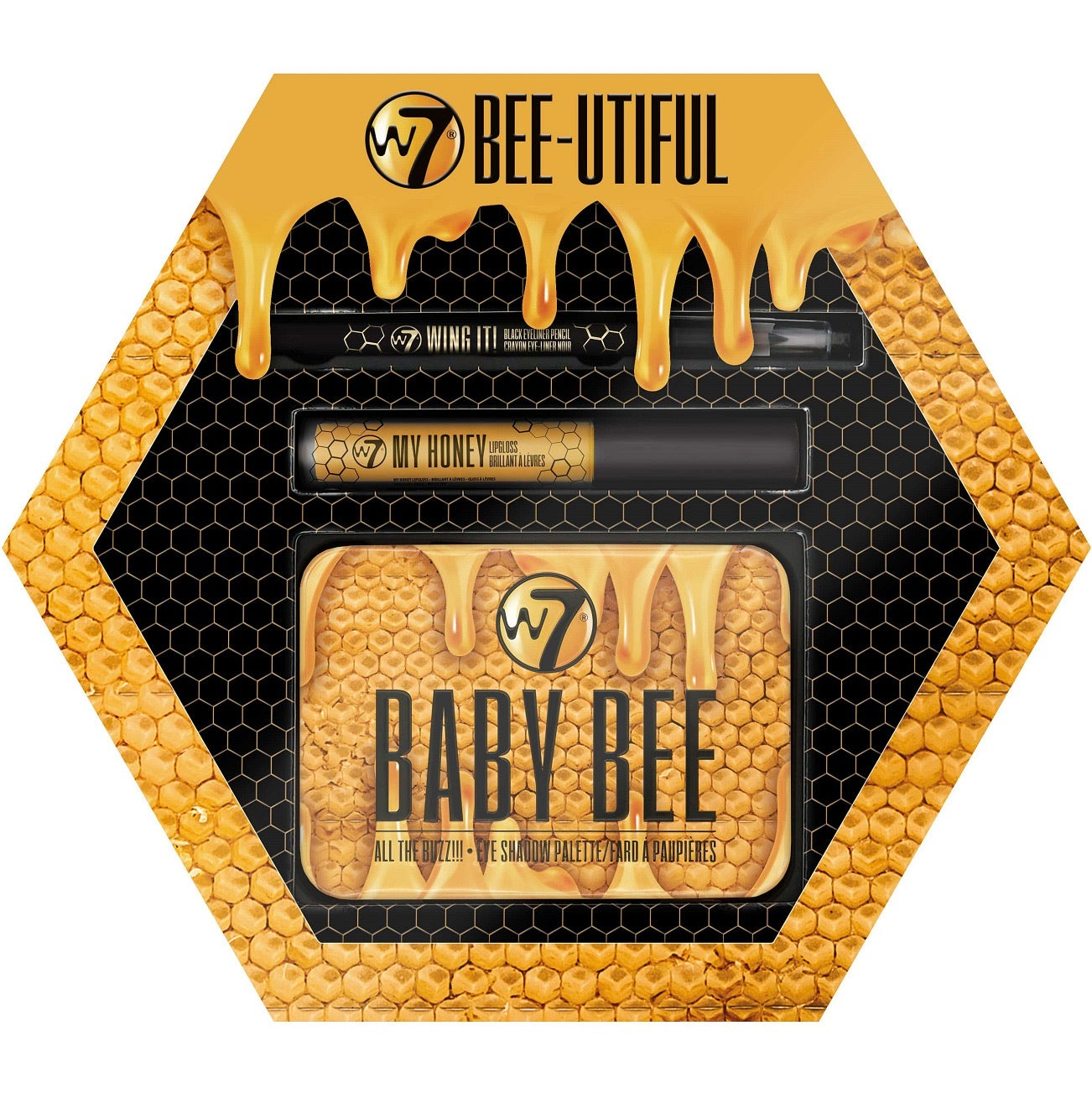 W7 Bee-Utiful Eye and Lip Makeup Gift Set