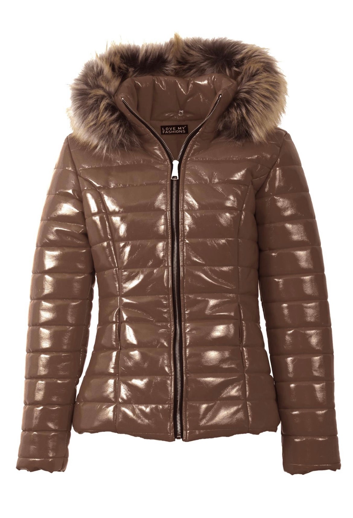 Alyssa Quilted Faux Fur Padded Coat - Various Colours