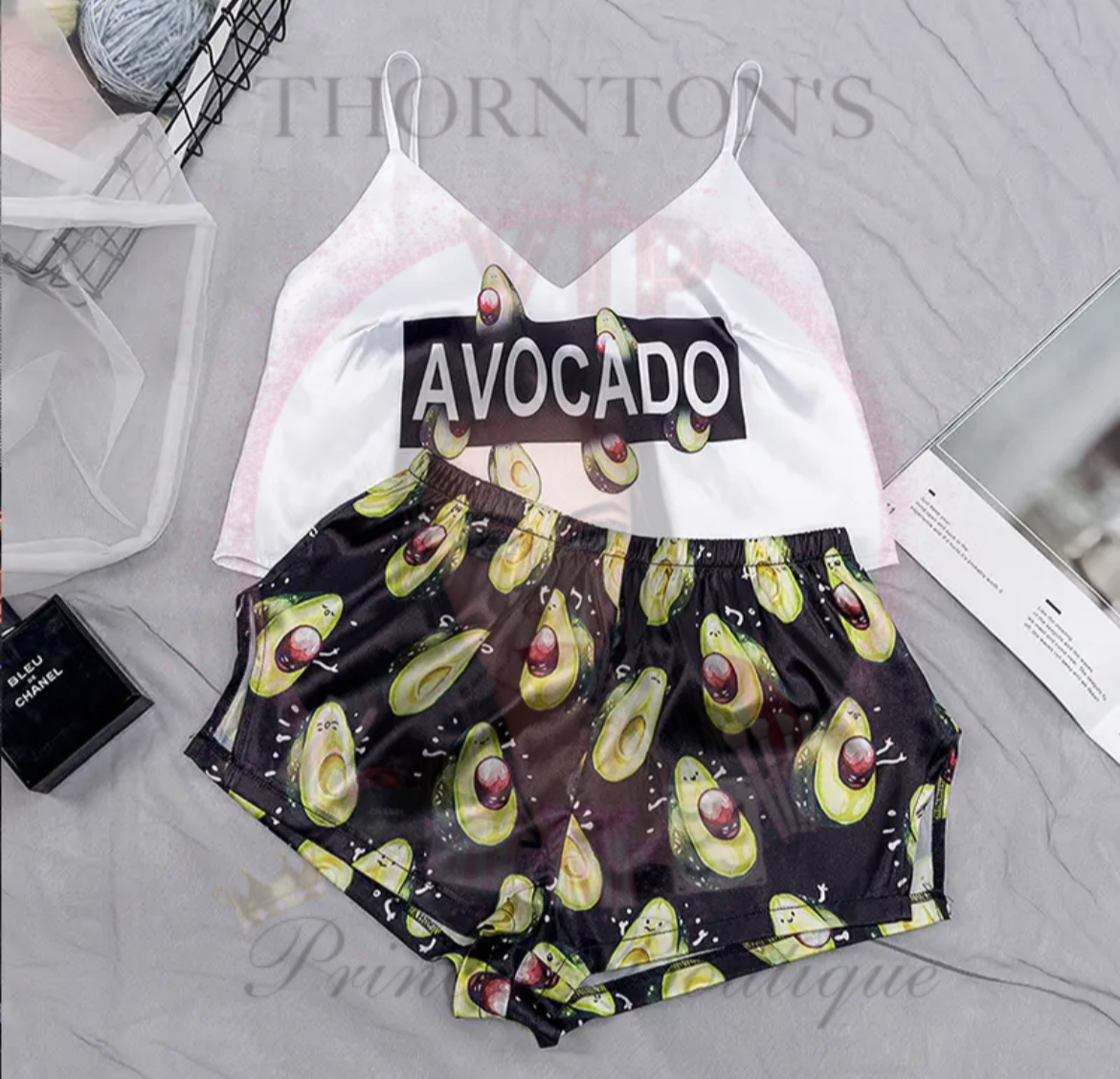 Kids Avocado Pyjama Short Set