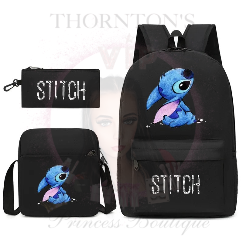 Black Stitch Bag Set