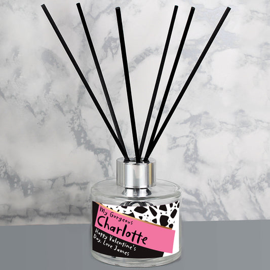 Personalised Pink & Black Reed Diffuser