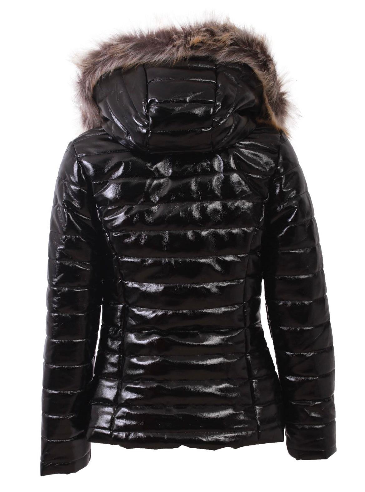 Alyssa Quilted Faux Fur Padded Coat - Various Colours