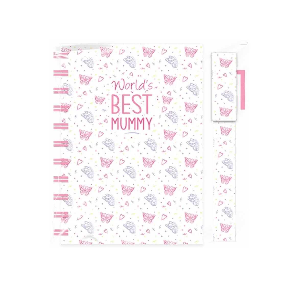 Worlds Best Mummy Butterfly Notebook & Pen Set