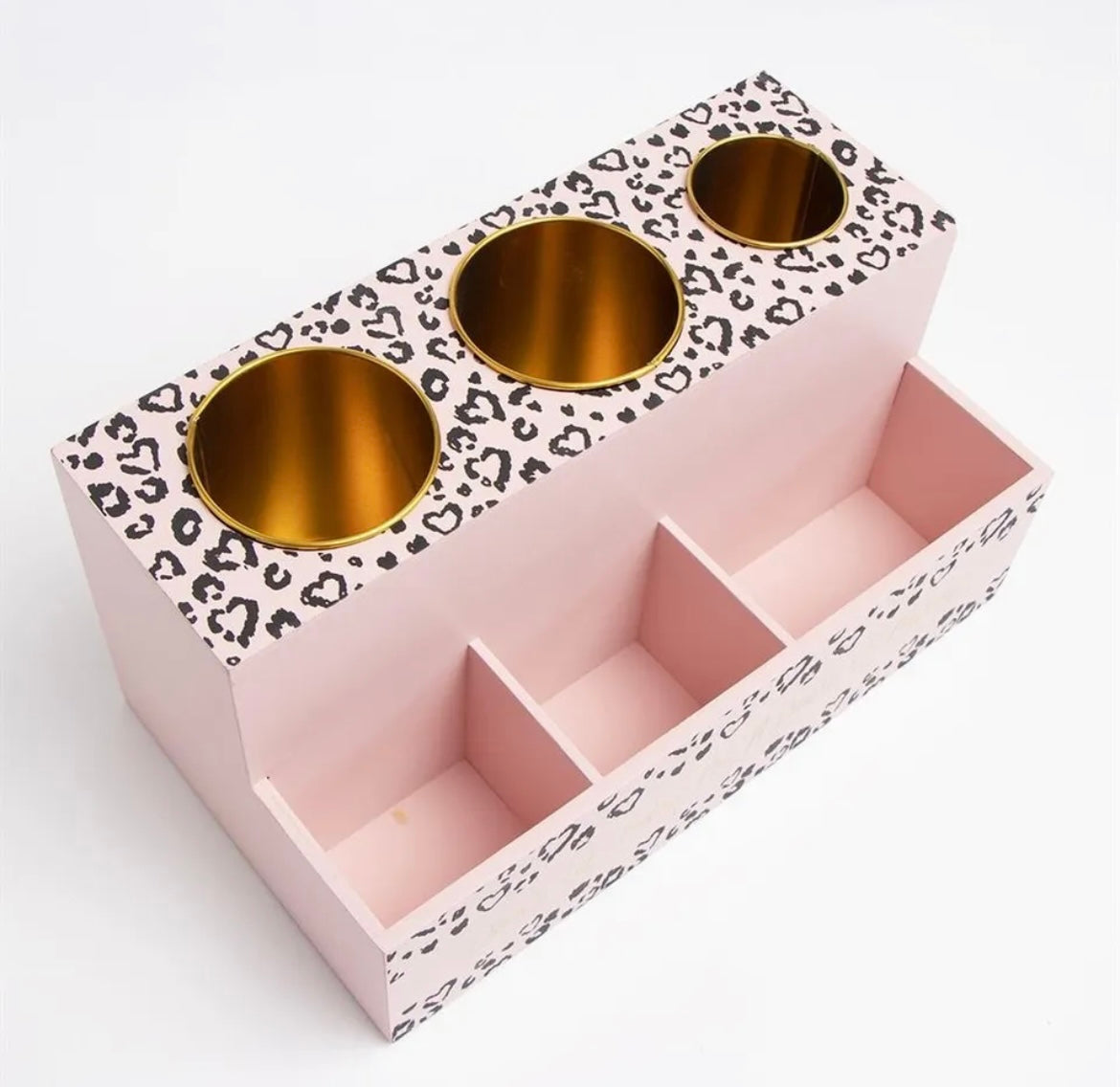 LIMITED EDITION Pink Leopard Print Makeup Organiser Box