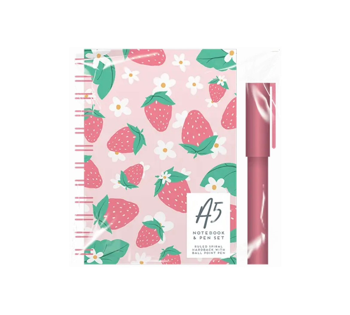 Strawberry Notebook & Pen Set