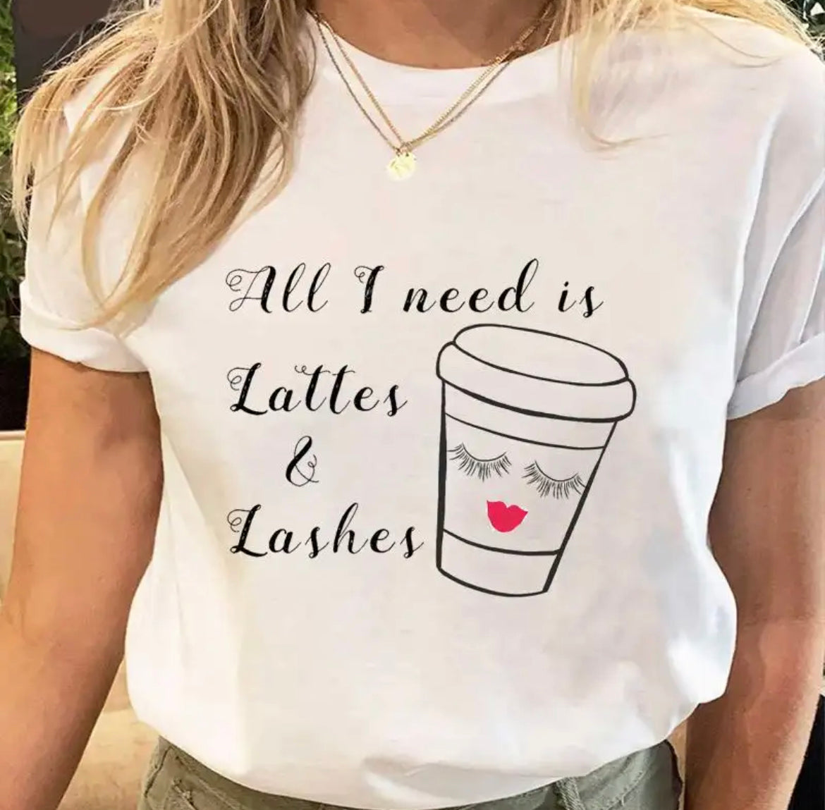 Lattes & Lashes Tee