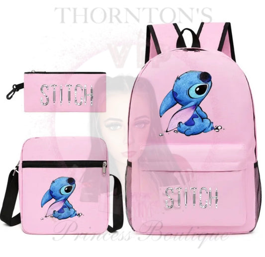 Pink Stitch Bag Set
