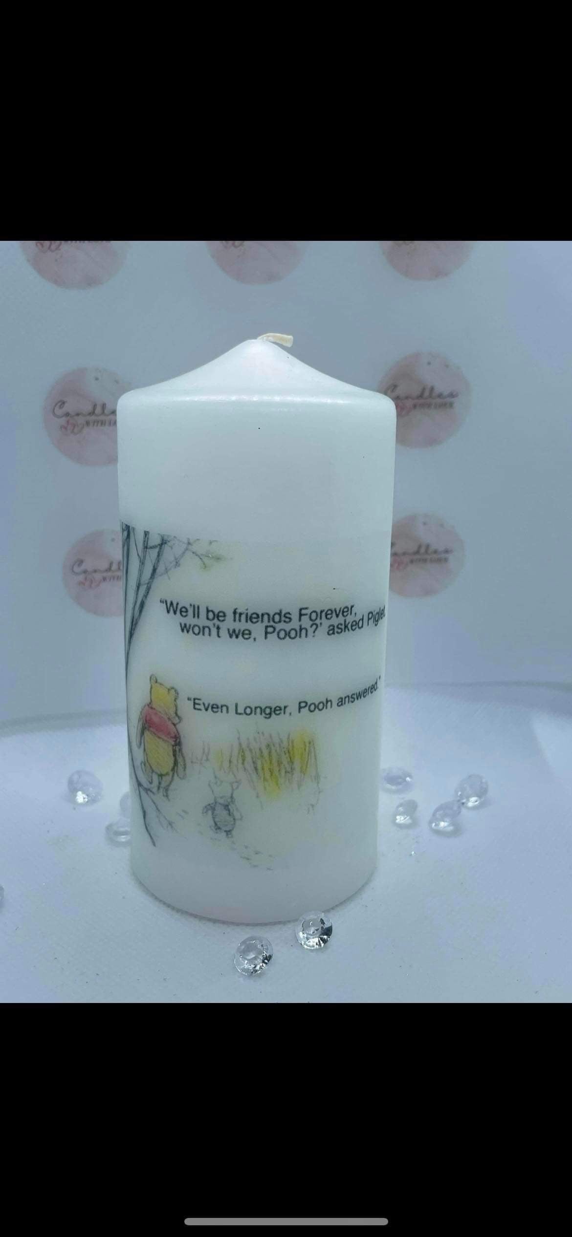 Yellow Bear Quote Candle