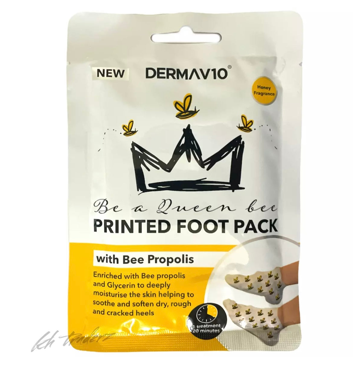 Derma V10 Be A Queen Be Printed Foot Pack