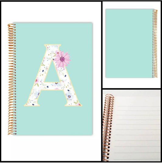 Floral Initial Notebook