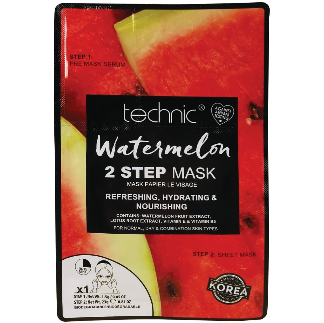 Technic Watermelon 2 Step Sheet Face Mask