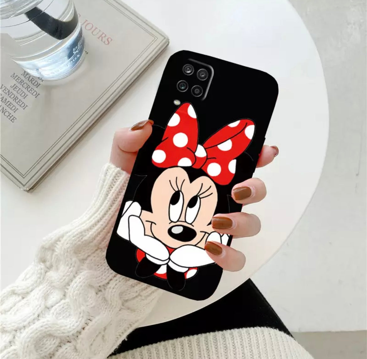 Happy Minnie Black Samsung Phone Case