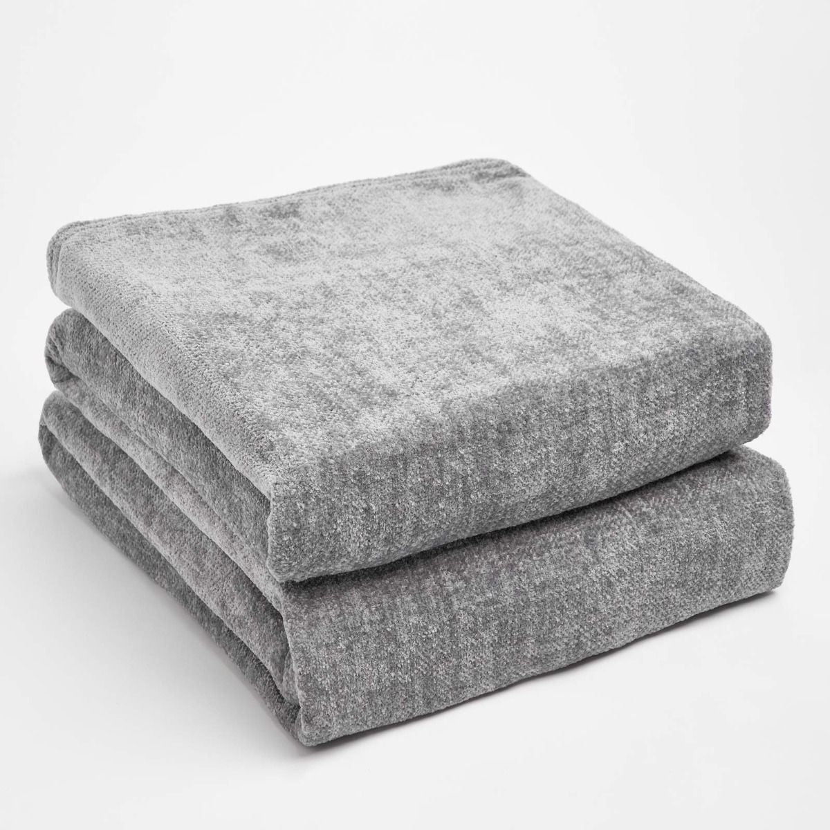 Chenille Silver Throw