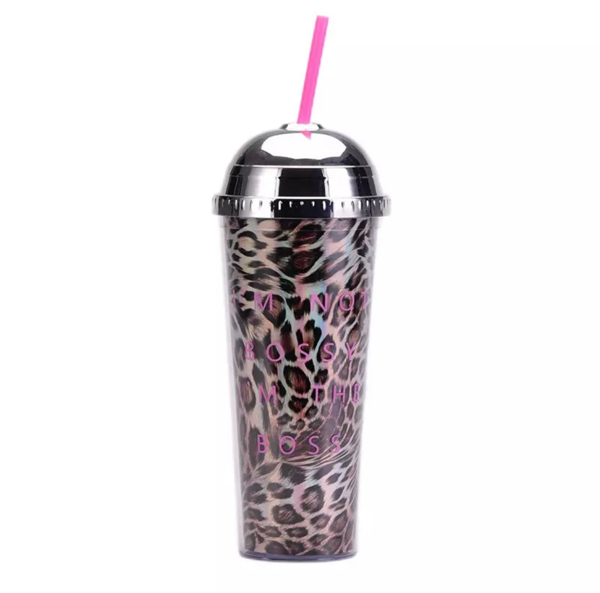 Leopard Print Quote Travel Cup