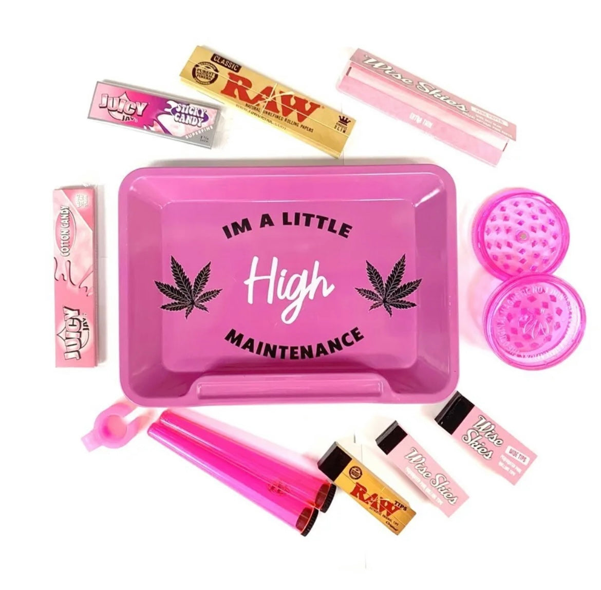 Pink ‘High Maintenance’ Smokers Set