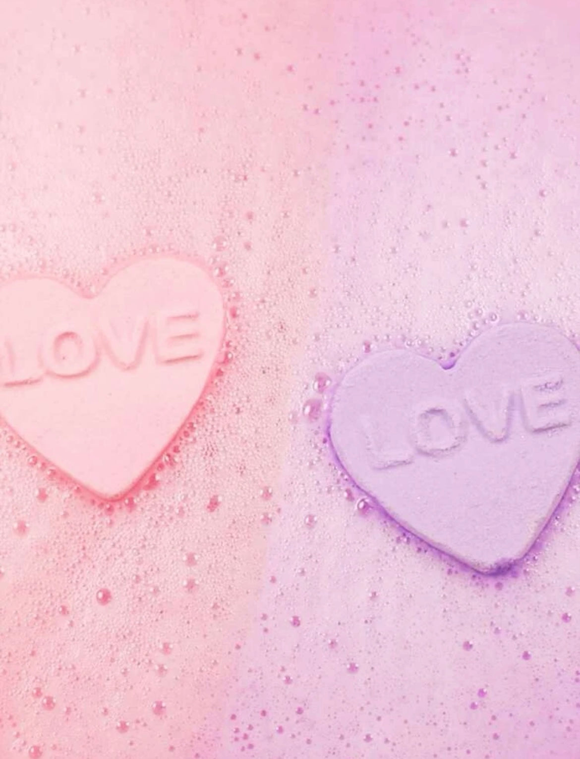 Lavender & Strawberry Love Hearts