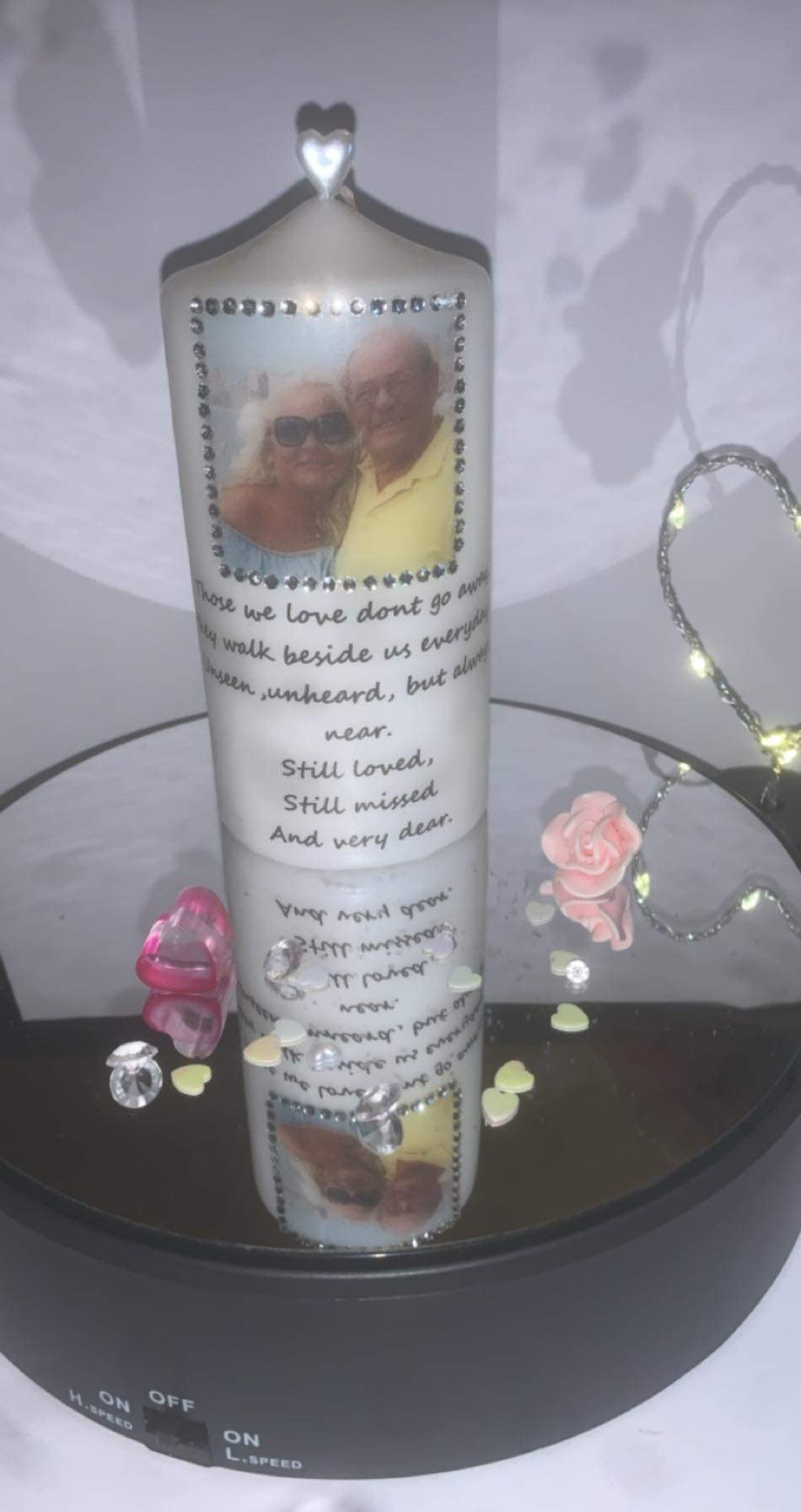 Those We Love Don’t Go Away, They Walk Beside Us Memorial Candle
