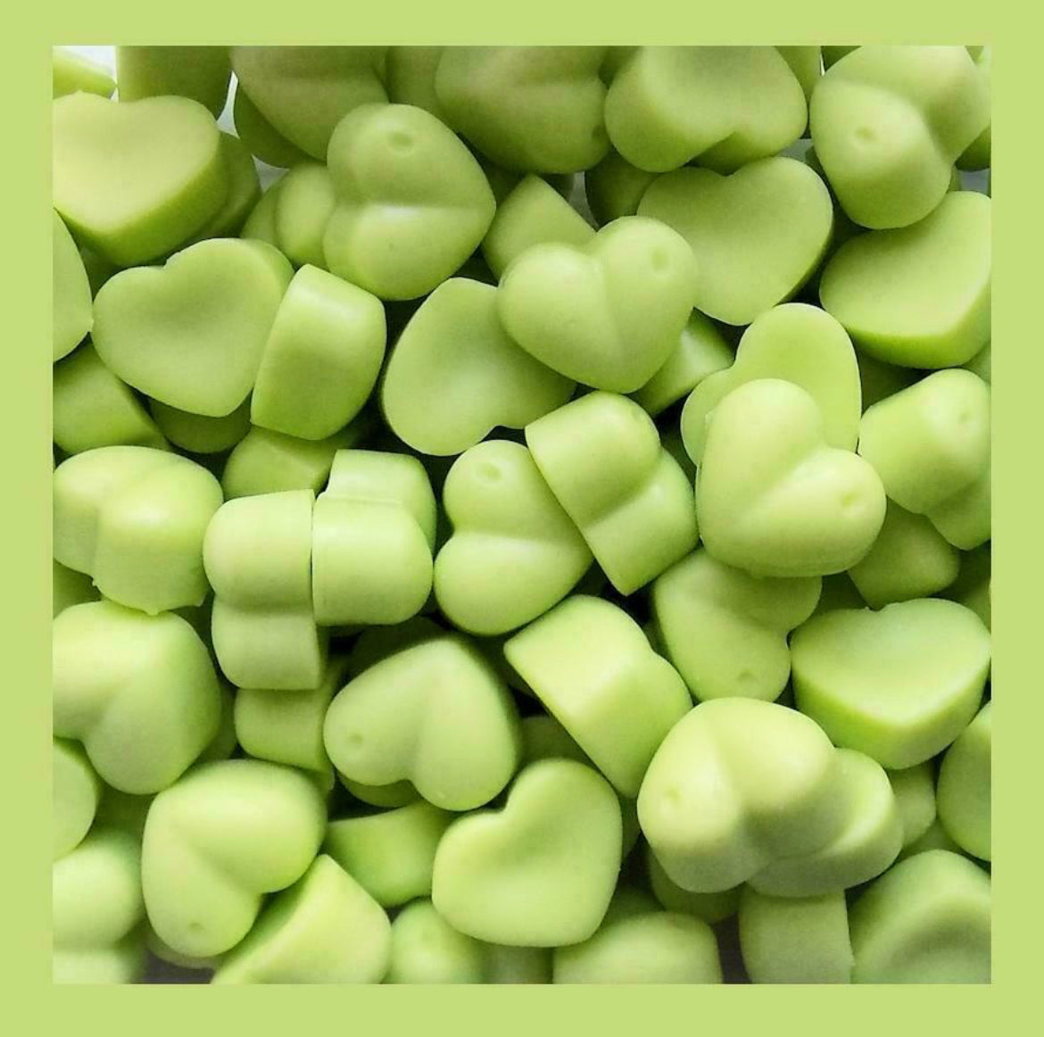 Lime, Basil & Mandarin Wax Melt Hearts