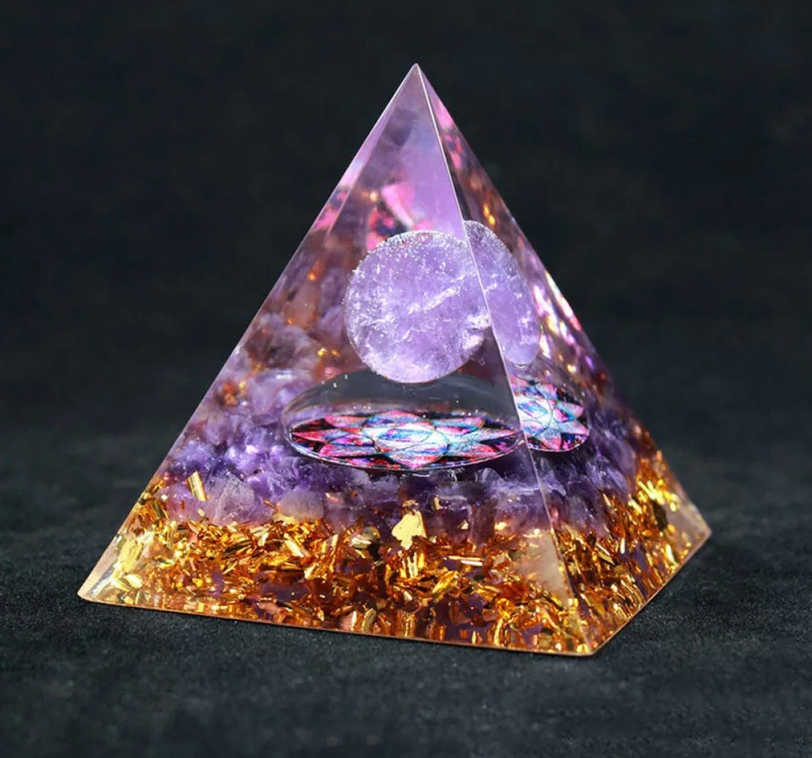 Amethyst Pyramid Healing Crystals