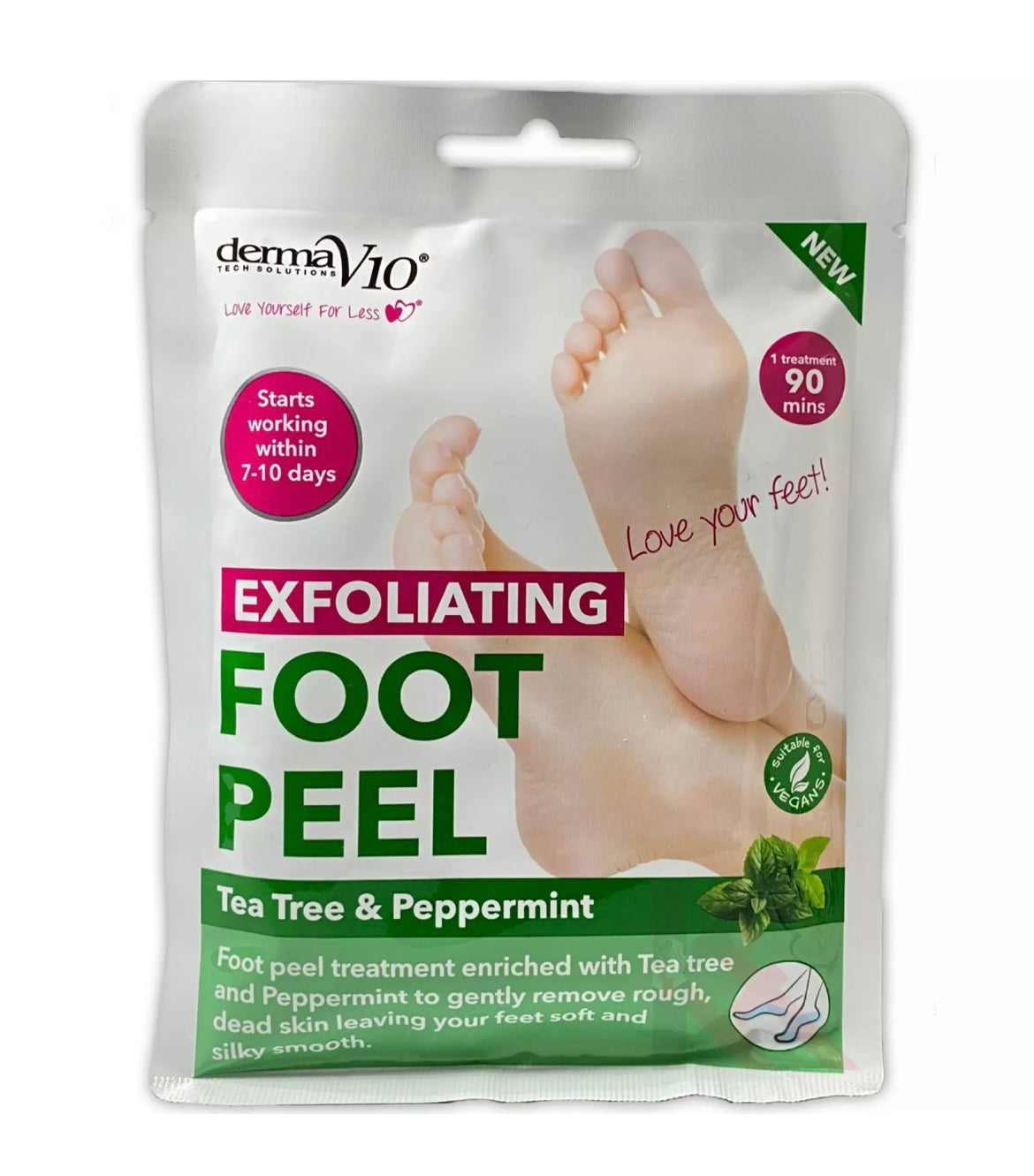 Derma V10 Exfoliating Foot Peel Pack