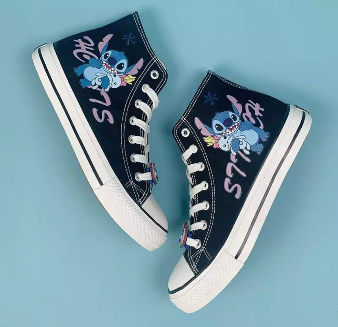 Kids Blue Monster Canvas Shoes