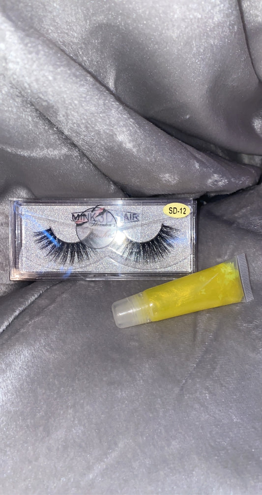 Sunshine Eyelash & Lipgloss Bundle