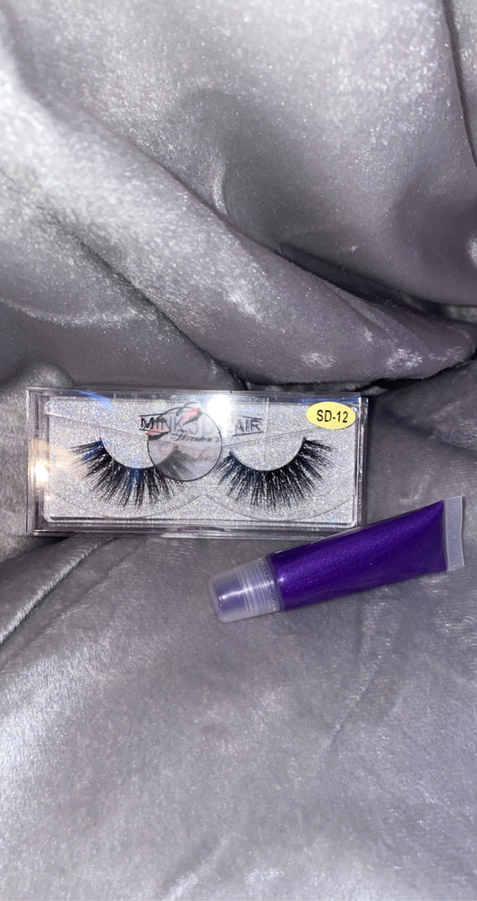 Midnight Eyelash & Lipgloss Bundle