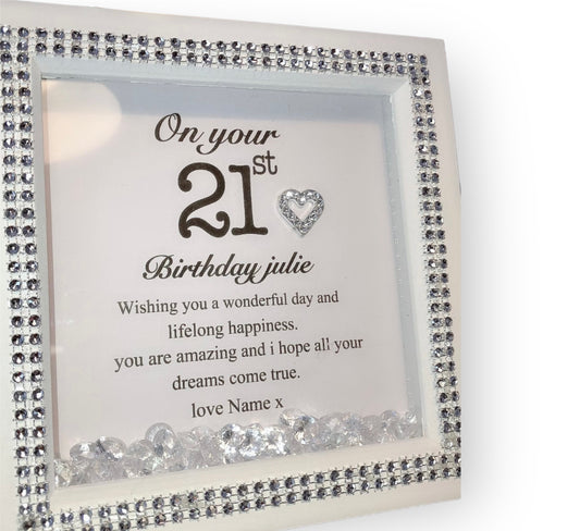 21st Birthday Bling Photo Frame