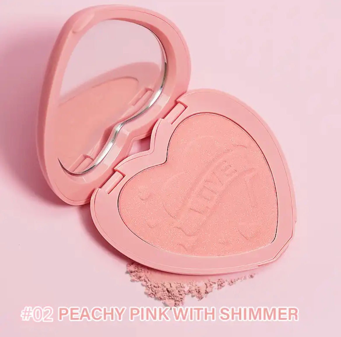 Sweetheart Blusher - Peachy Pink With Shimmer