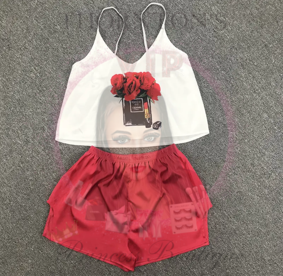 Kids Roses Pyjama Short Set