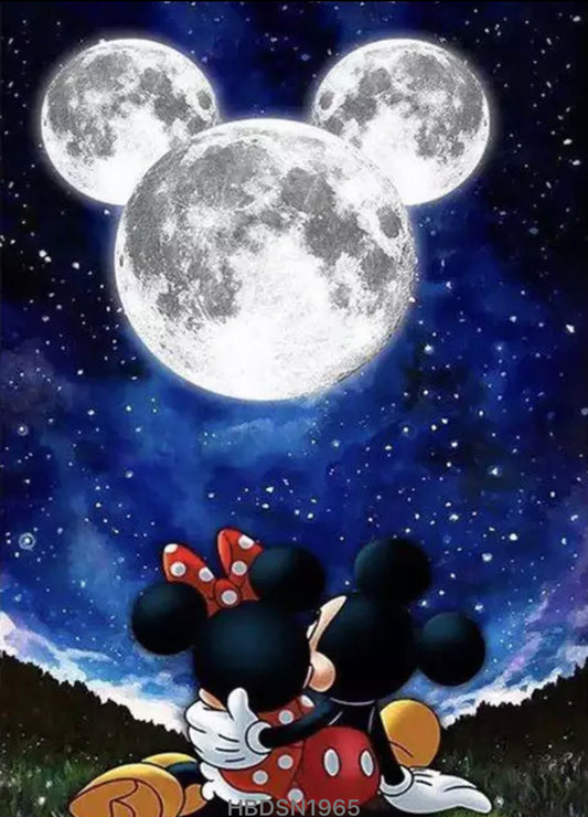 Mickey & Minnie Night Sky Diamond Art