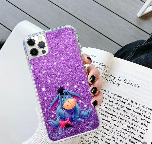 Purple Glitter Eyore Disney Phone Case