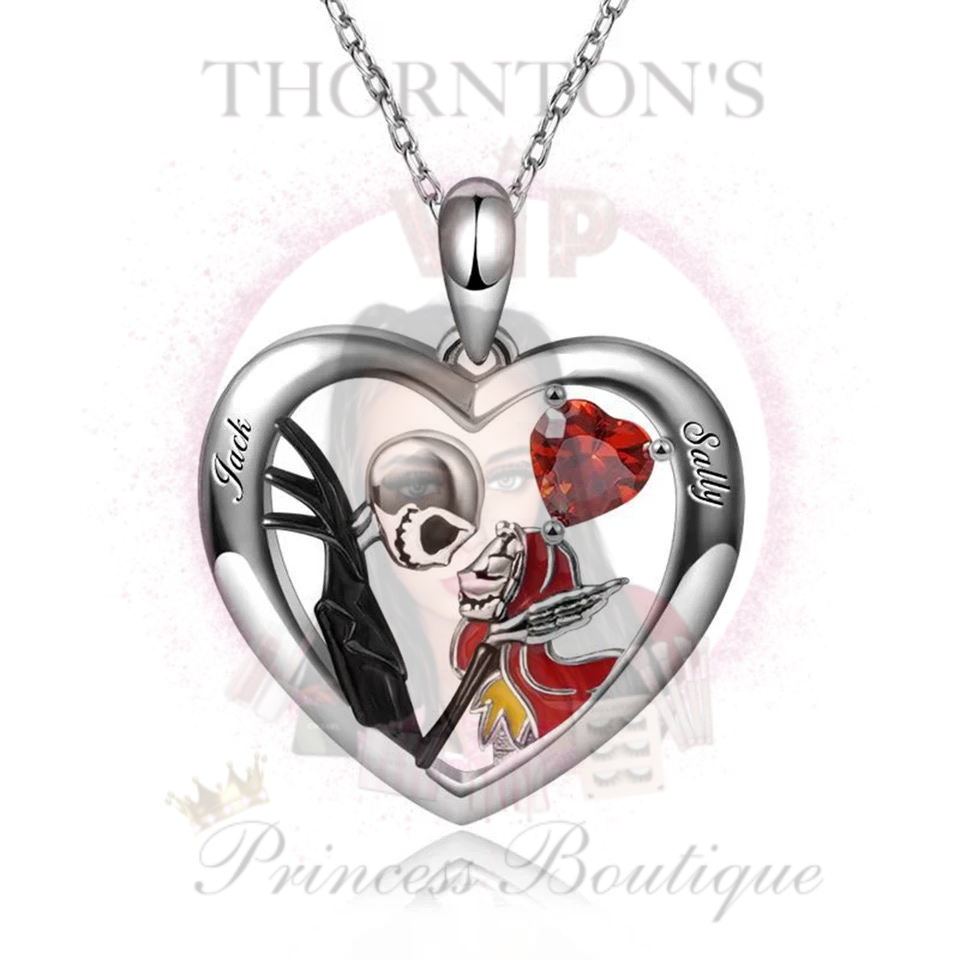 Nightmare Before Christmas Heart Pendant Necklace