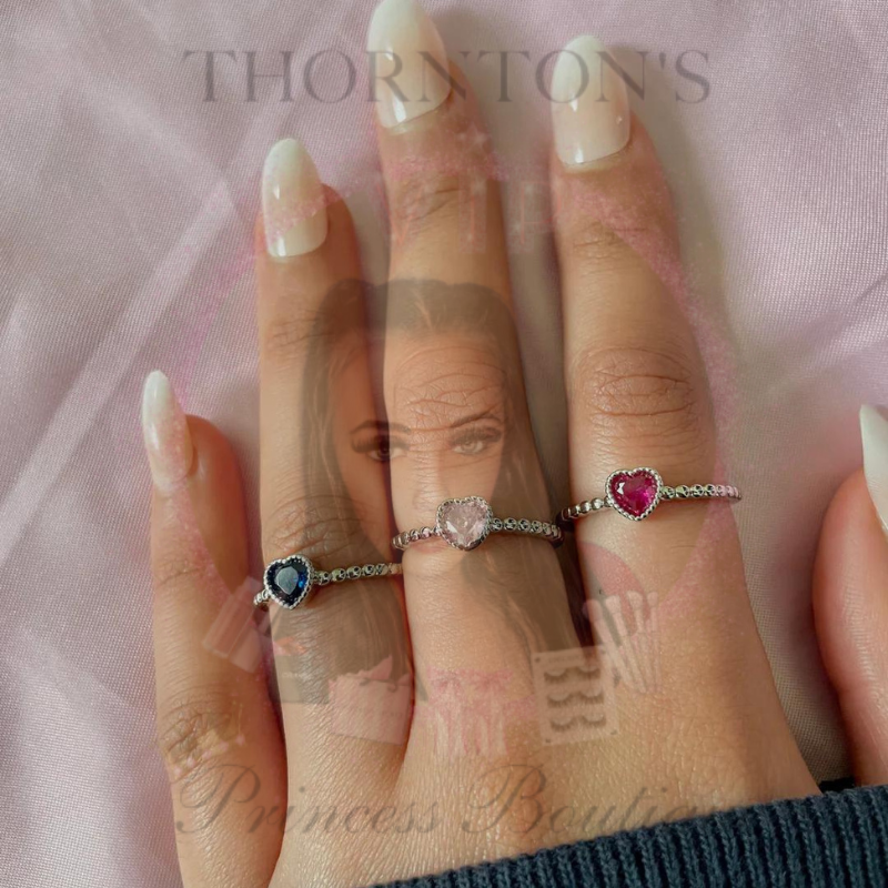 Heart Gemstone Rings