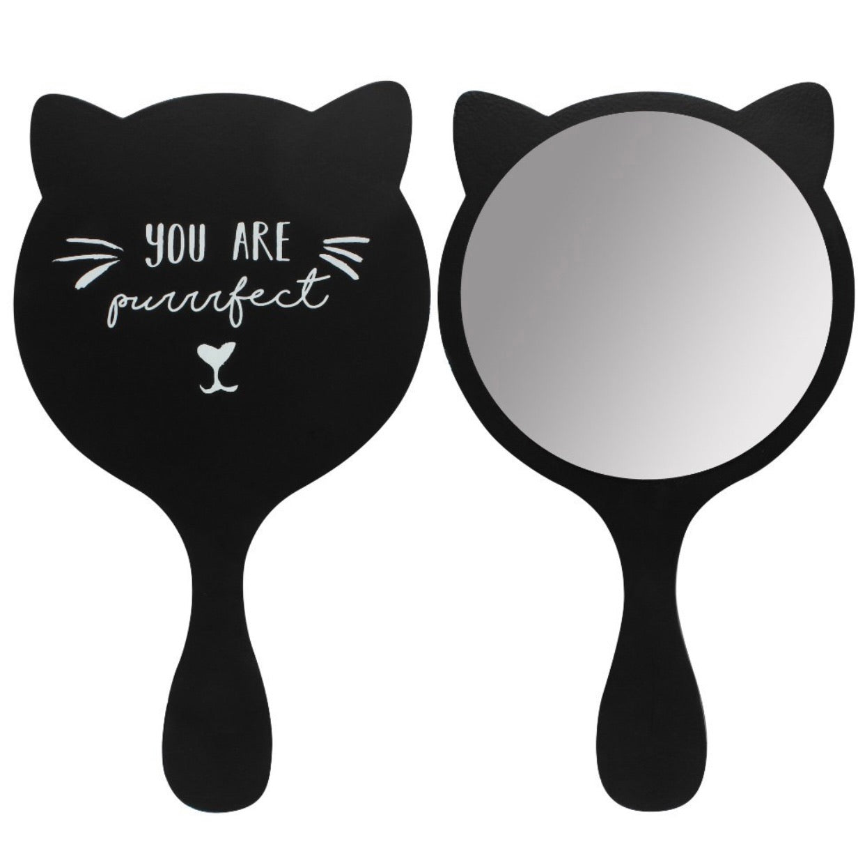Black Cat Handheld Mirror