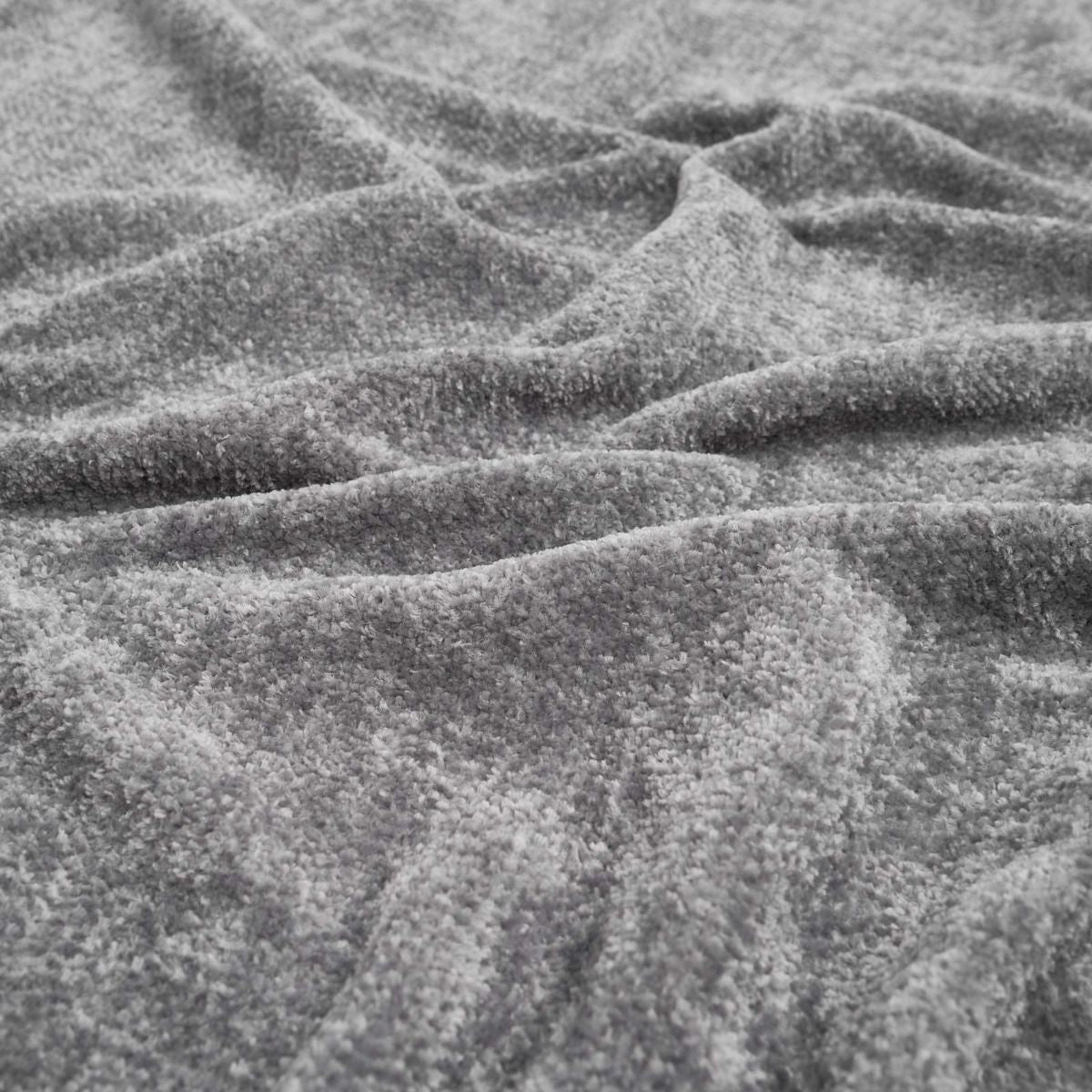 Chenille Silver Throw