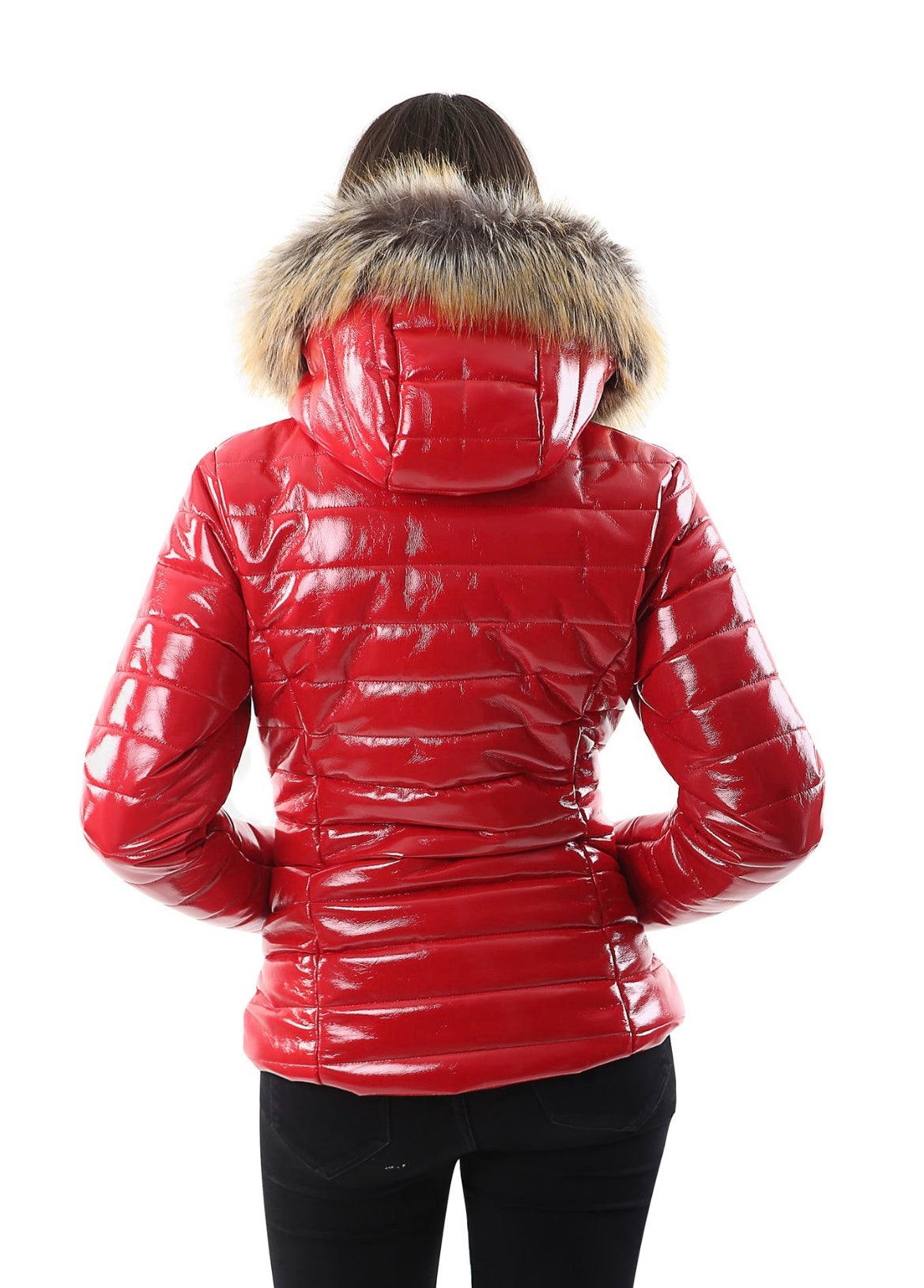 Alyssa Quilted Faux Fur Padded Coat - Various Colours