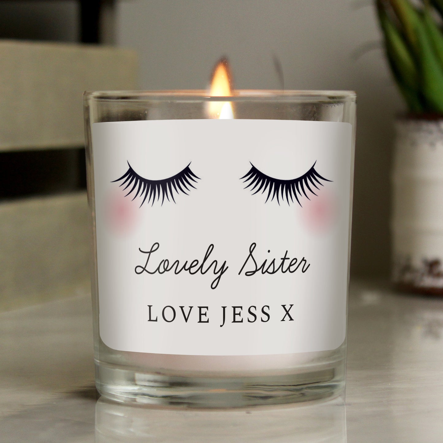 Eyelashes Scented Jar Candle