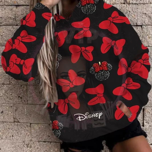 Red Bow Minnie Inspired Hoodie