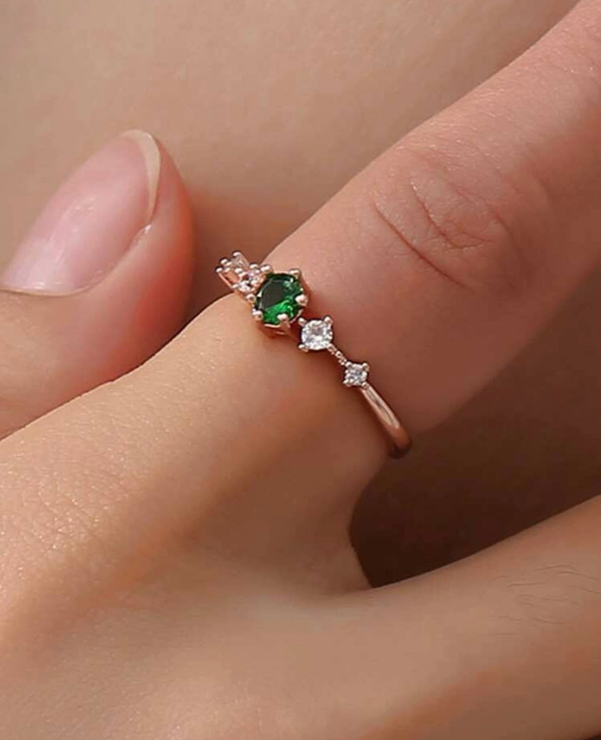 Emerald Green Gemstone Ring