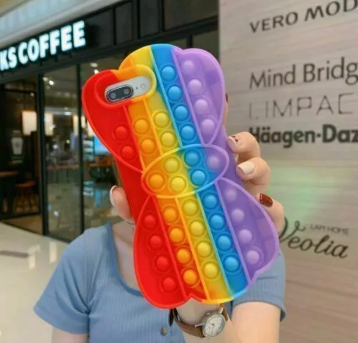 Rainbow Butterfly Sensory Phone Case