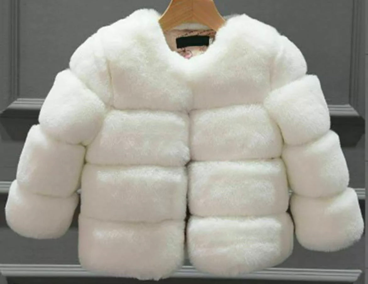 Girls Faux Fur Parka Coat