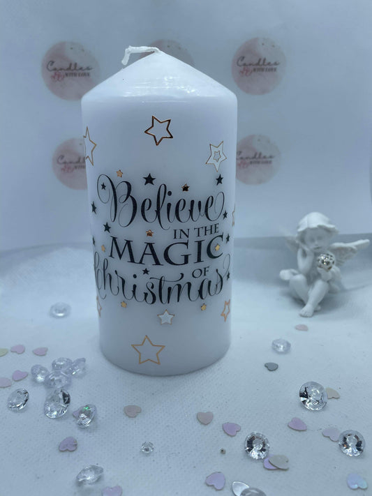 Believe In The Magic Of Christmas Candle