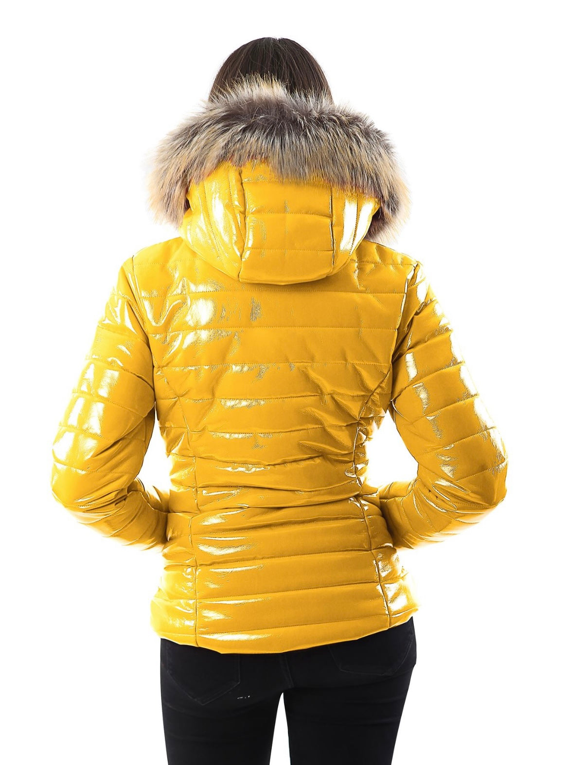 Alyssa Quilted Faux Fur Padded Coat - Various Colours