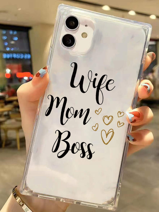 Wife, Mom, Boss Graphic Phone Case