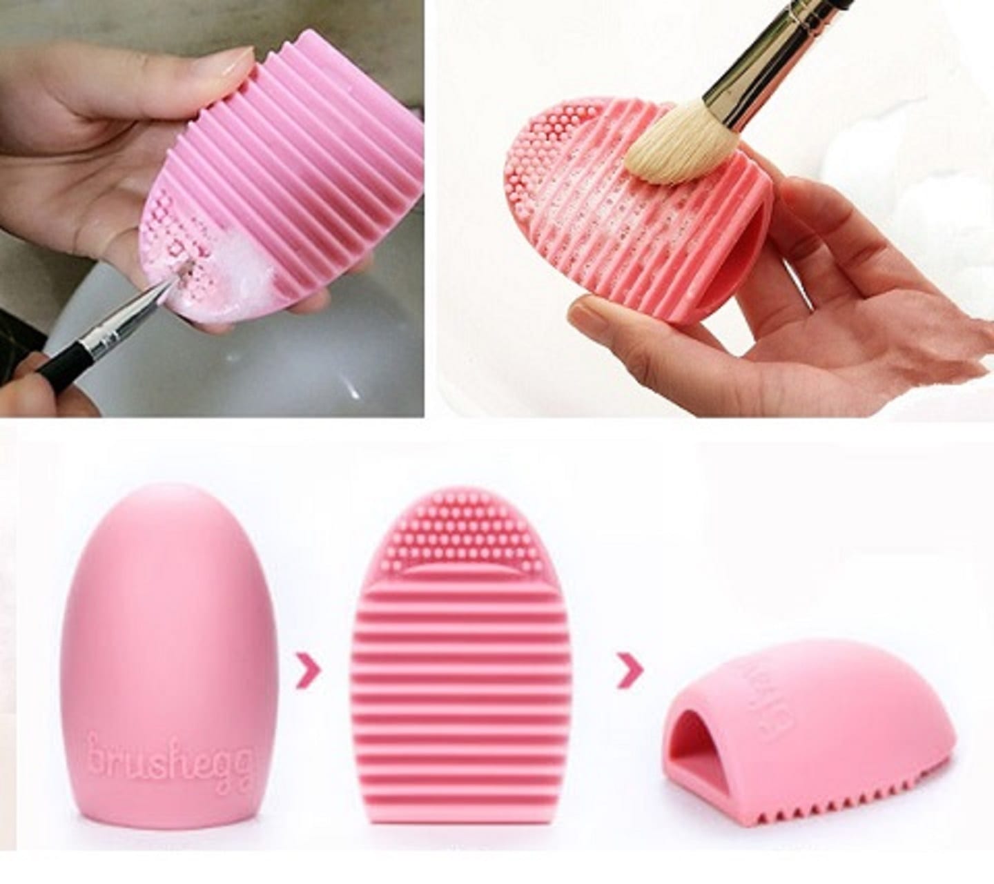 Glowii Pink Makeup Brush Cleaning Tool