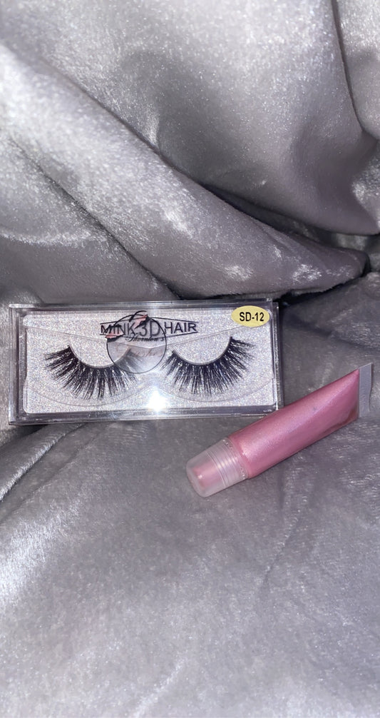 Pixie Eyelash & Lipgloss Bundle