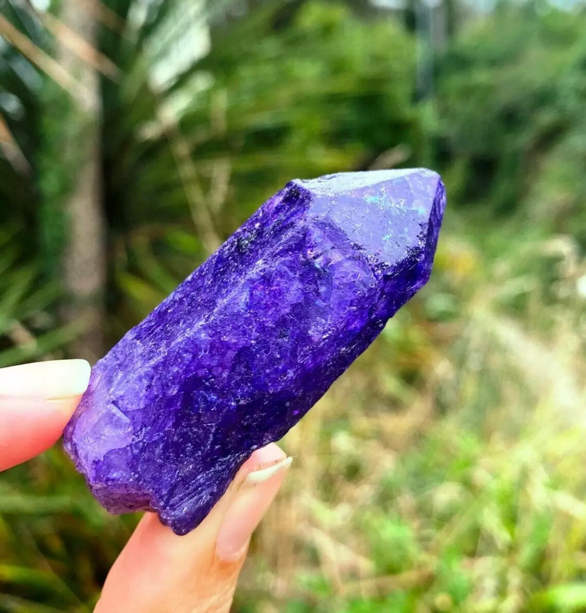 Purple Crackle Quartz Raw Crystal