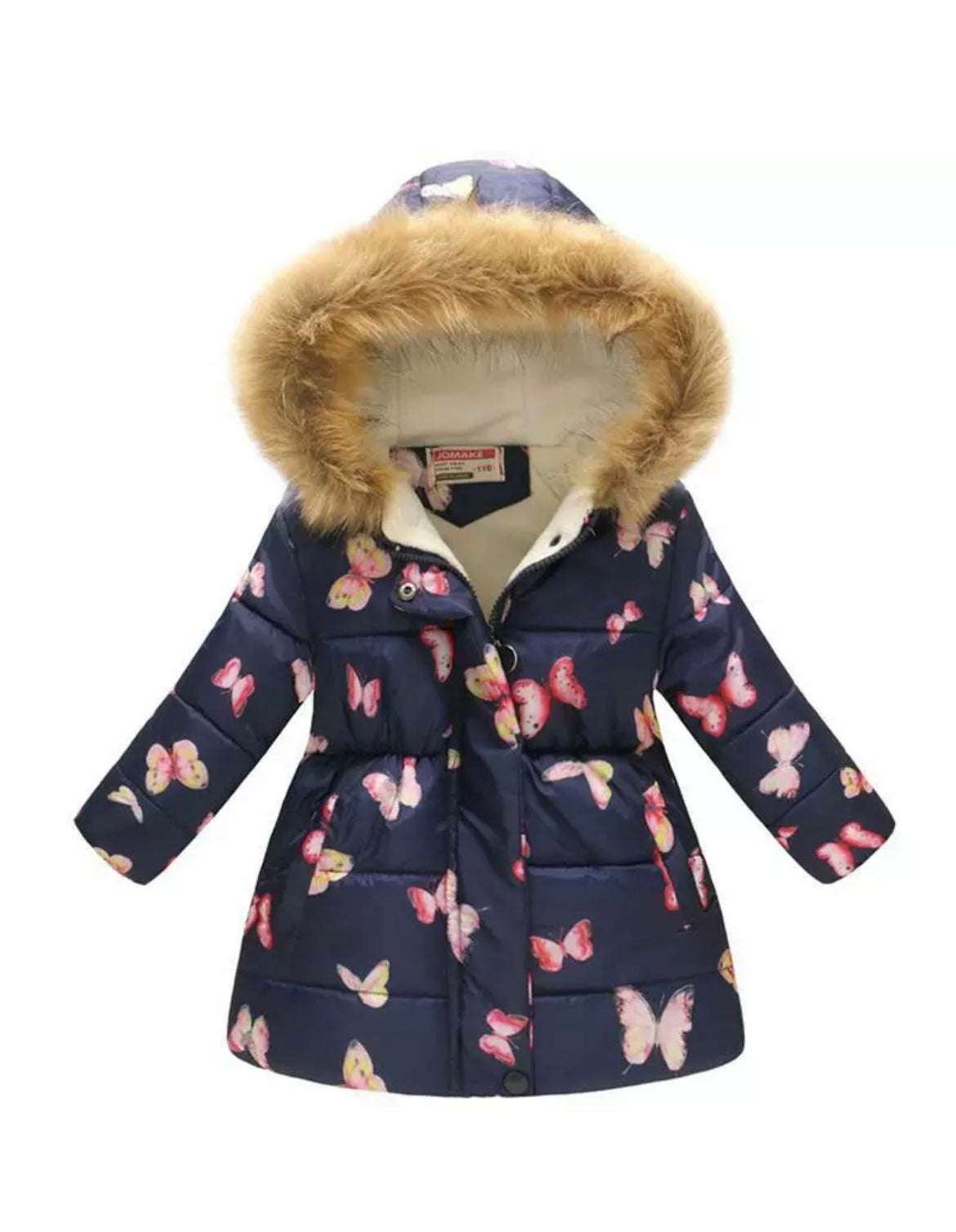 Girls Butterfly Parka Coat