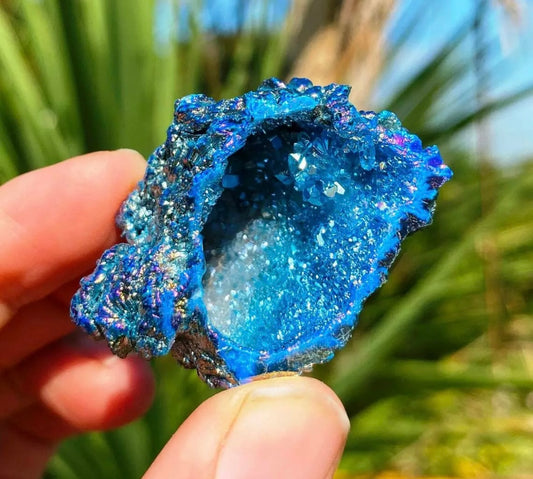 Blue Mermaid Geode Raw Crystal